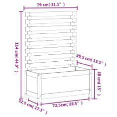 Greatstore Zahradní truhlík s mřížkou 79x39,5x114 cm masivní douglaska