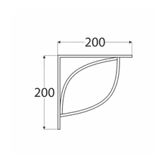 Velano TRAMP 200 SR konzole 200x200 stříbrná matná