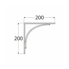 Velano BOW 200 SR konzole 200x200 stříbrná matná