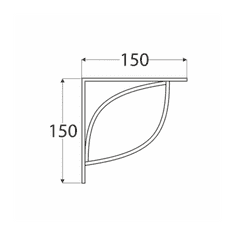 Velano TRAMP 150 SR konzole 150x150 stříbrná matná