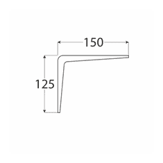 Velano WS 150 BR konzole stavební hnědá 125x150