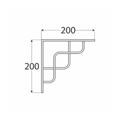 Velano SQUARE 200 SR konzole 200x200 stříbrná matná