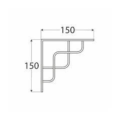 Velano SQUARE 150 CZ konzole 150x150 černá matná