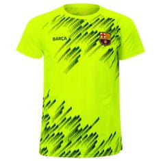 FotbalFans Sportovní tričko FC Barcelona, reflexní žlutá barva, BARCA | L
