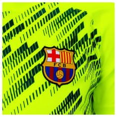 FotbalFans Dětské sportovní tričko FC Barcelona, reflexní žluté, nápis BARCA | 13-14r