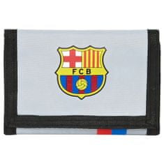 FotbalFans Peněženka FC Barcelona, světle šedá, modré a červené pruhy