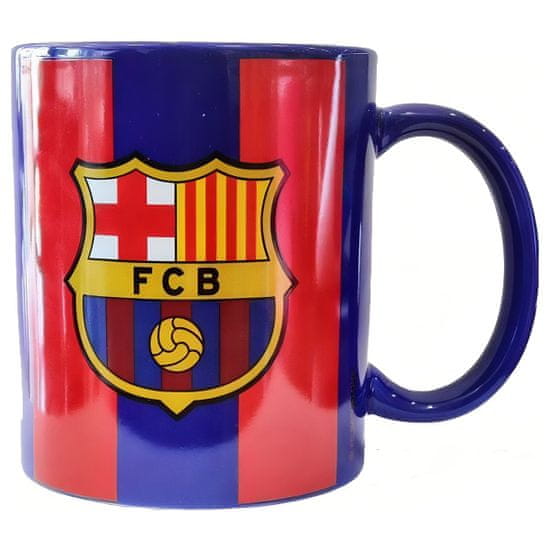 FotbalFans Hrnek FC Barcelona, modro-červený, keramický, 300 ml