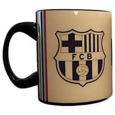 FotbalFans Stylový Keramický Hrnek FC Barcelona, béžový, 300 ml