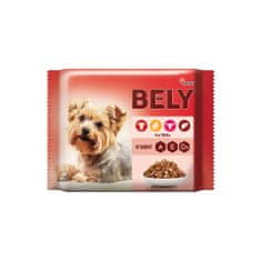 Akinu Bely 4x100g kapsičky pro psy ve šťávě MIX (hovězí, kuřecí, telecí, játra)