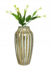 Kaemingk Dekorativní skleněná váza na květiny zlatá 15 x 30 cm