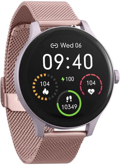 Garett Smartwatch Classy růžová, ocel