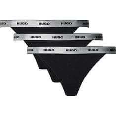 Hugo Boss 3 PACK - dámská tanga HUGO 50502802-001 (Velikost XXL)