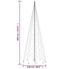 Vidaxl Vánoční stromek s hrotem 3 000 teple bílých LED diod 800 cm