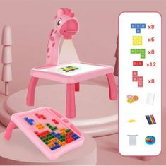 Luxma Projektor na kreslení a učení, projektor pro děti + hra Tetris