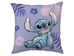 sarcia.eu Disney Lilo i Stitch Modrý čtvercový polštář, dekorační polštář 35x35 cm OEKO TEX 35x35 cm