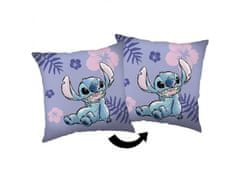 sarcia.eu Disney Lilo i Stitch Modrý čtvercový polštář, dekorační polštář 35x35 cm OEKO TEX 35x35 cm