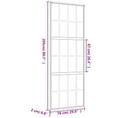 Vidaxl Posuvné dveře zlaté 76 x 205 cm mléčné ESG sklo a hliník