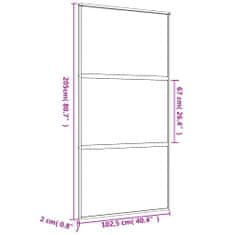 Vidaxl Posuvné dveře zlaté 102,5 x 205 cm čiré ESG sklo a hliník