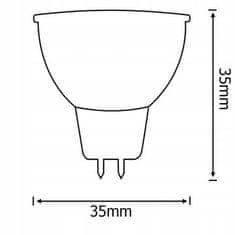 LUMILED 10x LED žárovka GU5.3 MR11 2,5W = 20W 220lm 3000K Teplá bílá 120° 12V