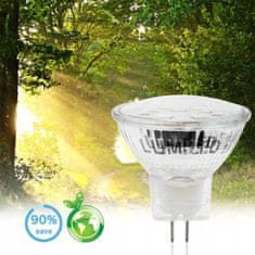 LUMILED 10x LED žárovka GU5.3 MR11 2,5W = 20W 220lm 3000K Teplá bílá 120° 12V