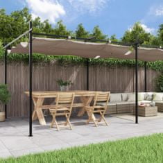 Petromila Pergola se zatahovací střechou taupe 589 x 292 x 230 cm