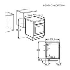 AEG Sklokeramický sporák Mastery SteamBake CCB56481BW