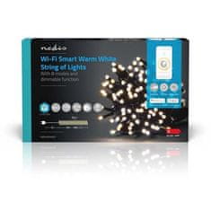 Nedis Vánoční osvětlení SmartLife LED, Wi-Fi, Teplá bílá, 100 LED, 10 m, Android / IOS