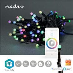 Nedis Vánoční osvětlení SmartLife LED, Wi-Fi, RGB, 42 LED, 5 m, Android / IOS