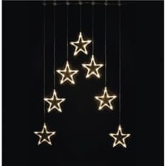 Emos Vánoční závěs DCGW14 LED – 7 hvězd, 67x125 cm, vnitřní, teplá bílá