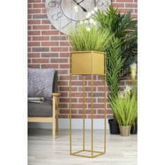 ModernHome Moderní Květinový Stojan Zlatý 90 Cm Glam