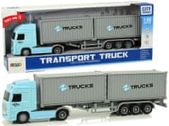 shumee Blue Truck Třecí pohon Dva kontejnery 1:50 Světla Zvuky