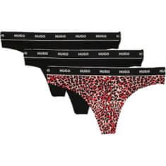 Hugo Boss 3 PACK - dámská tanga HUGO 50495870-695 (Velikost XL)