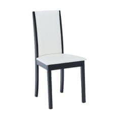 KONDELA Jídelní židle Venis New - wenge / bílá