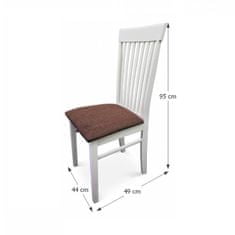 KONDELA Jídelní židle Astro New - bílá/hnědá