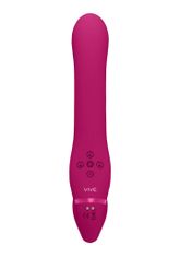 Shots Toys SHOTS VIVE Ai Dual Vibrating-Air Wave Tickler Strapless Strapon Pink