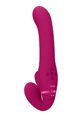 VIVE SHOTS VIVE Ai Dual Vibrating-Air Wave Tickler Strapless Strapon Pink