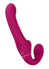 VIVE SHOTS VIVE Ai Dual Vibrating-Air Wave Tickler Strapless Strapon Pink