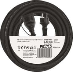 Emos Venkovní prodlužovací kabel 10 m / 1 zásuvka / černý / guma-neopren / 230 V / 1,5 mm2