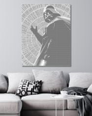 ZUTY Tečkování - DARTH VADER SE SVĚTELNÝM MEČEM vypnuté plátno na rám 80x100 cm