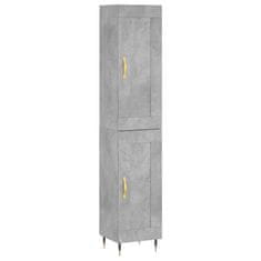 Vidaxl Skříň highboard betonově šedá 34,5x34x180 cm kompozitní dřevo