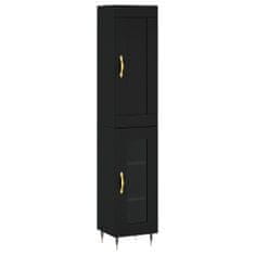 Vidaxl Skříň highboard černá 34,5 x 34 x 180 cm kompozitní dřevo