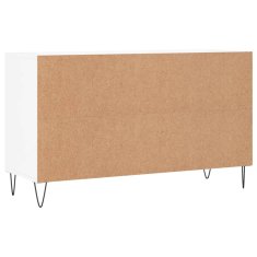 Greatstore Botník bílý s vysokým leskem 102x36x60 cm kompozitní dřevo