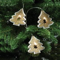 Decorand LED Světelný řetěz Vánoční stromek zlatý 3+5,7m