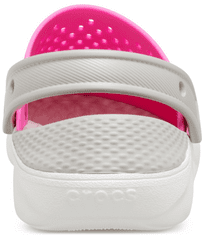 Crocs LiteRide Clogs pro děti, 27-28 EU, C10, Pantofle, Dřeváky, Electric Pink/White, Růžová, 205964-6QR