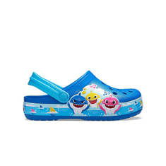 Crocs Fun Lab Baby Shark Band Clogs pro děti, 24-25 EU, C8, Pantofle, Dřeváky, Bright Cobalt, Modrá, 206704-4JL