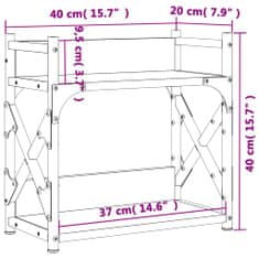 Vidaxl Stojan na tiskárnu 2patrový hnědý dub 40 x 20 x 40 cm kompozit