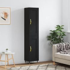 Greatstore Skříň highboard černá 34,5 x 34 x 180 cm kompozitní dřevo