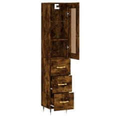 Greatstore Skříň highboard kouřový dub 34,5 x 34 x 180 cm kompozitní dřevo