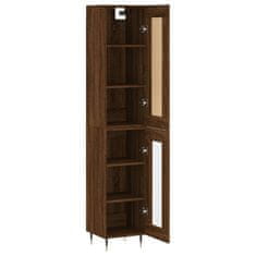 Greatstore Skříň highboard hnědý dub 34,5 x 34 x 180 cm kompozitní dřevo