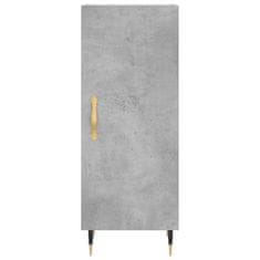 Greatstore Skříň highboard betonově šedá 34,5x34x180 cm kompozitní dřevo